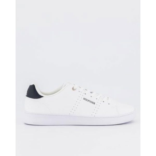 Tommy Hilfiger Mens Leather Cupsole Court White