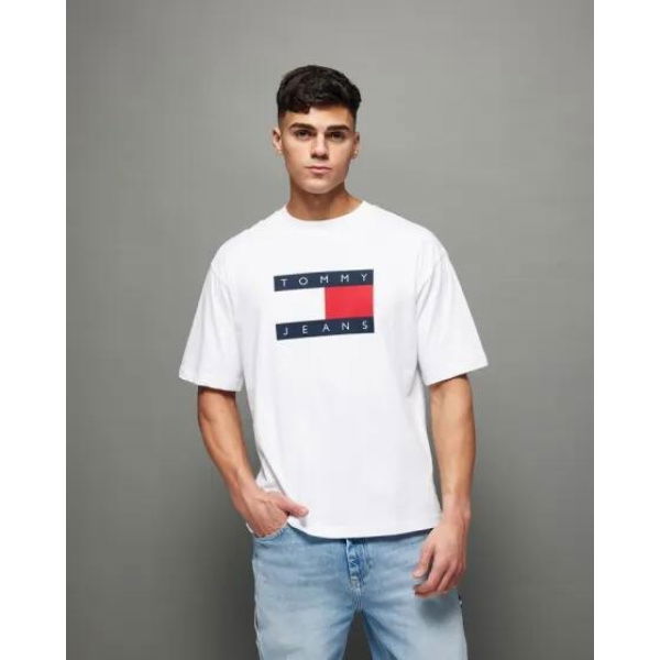 Tommy Hilfiger Oversized Flag Skater T-shirt White