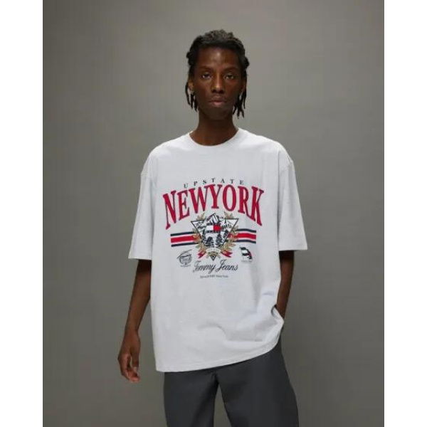 Tommy Hilfiger Prep Explorer Oversized Tee Silver Grey