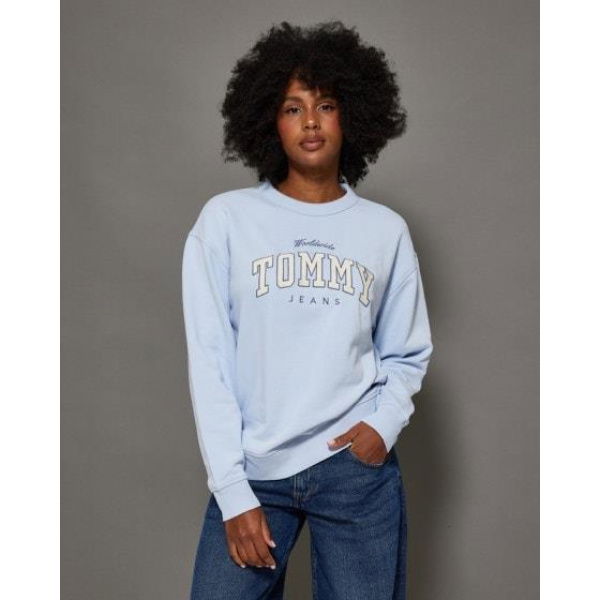 Tommy Hilfiger Varsity Logo Relaxed Fit Sweatshirt Breezy Blue