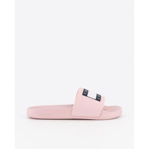 Tommy Hilfiger Womens Essential Contoured Pool Slides Misty Pink