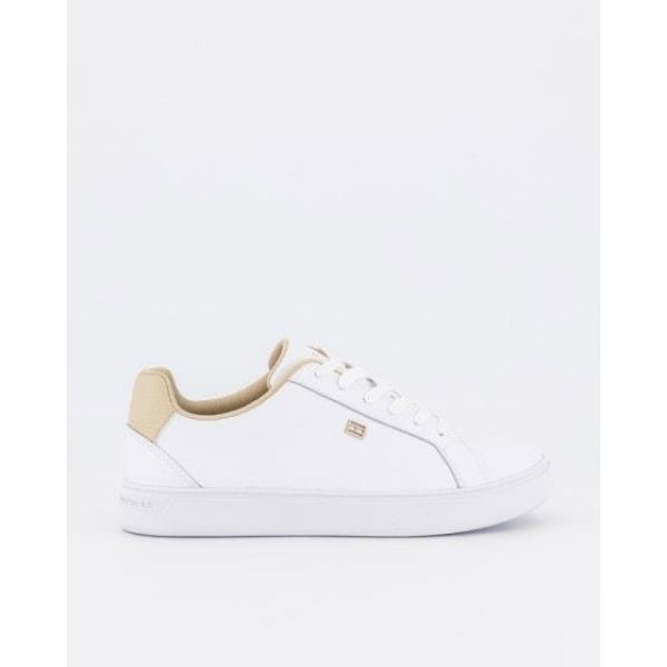 Tommy Hilfiger Womens Essential Leather Court White