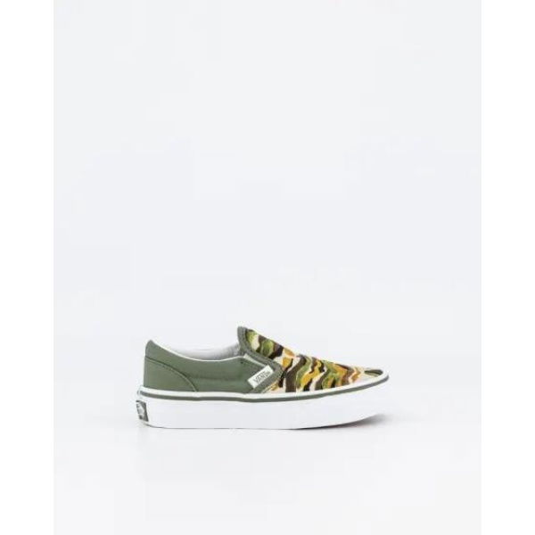 Vans Kids Classic Slip-on Painted Camo Green