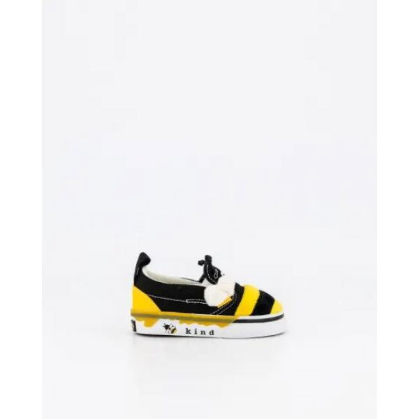 Vans Toddler Slip On V Shoe Bee Black