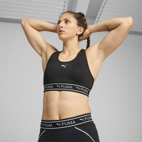 4KEEPS Women's Elastic Bra in Black/2024 Version, Size Large, Polyester/Elastane by PUMA