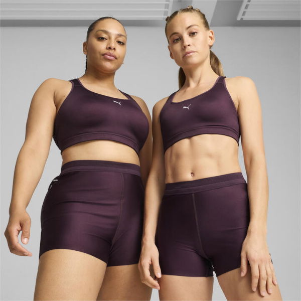 4KEEPS Women's Running Bra in Midnight Plum, Size Large, Polyester/Elastane by PUMA