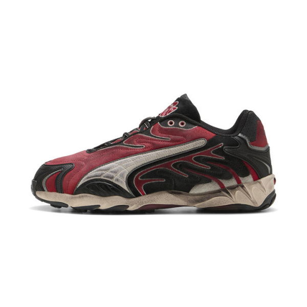 A$AP ROCKY x Inhale Distressed Sneakers Unisex in Black/Pop Red, Size 7, Synthetic by PUMA