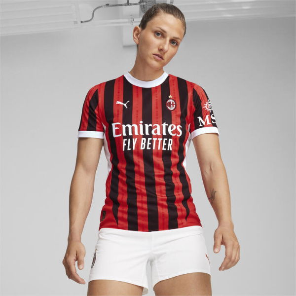 AC Milan 24/25 Home Jersey Shirt Women in For All Time Red/Black, Size Large, Polyester by PUMA