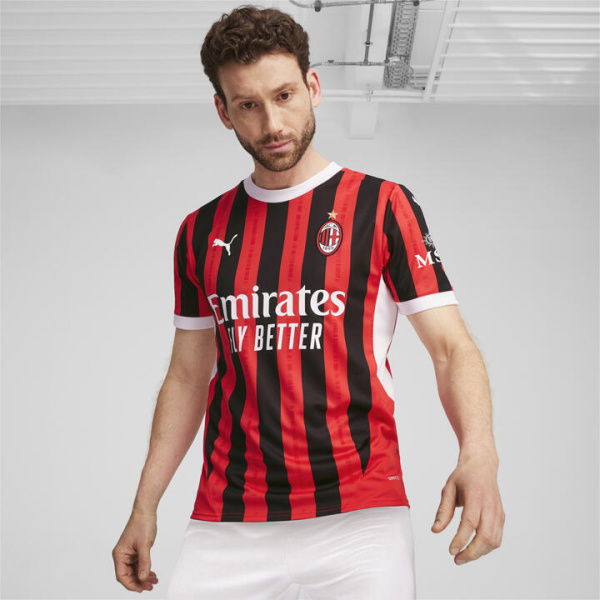 AC Milan 24/25 Home Men's Jersey Shirt in For All Time Red/Black, Size 2XL, Polyester by PUMA