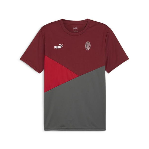 AC Milan Men's Poly Jersey Shirt in Team Regal Red/Fast Red/Cool Dark Gray, Size 2XL, Polyester by PUMA