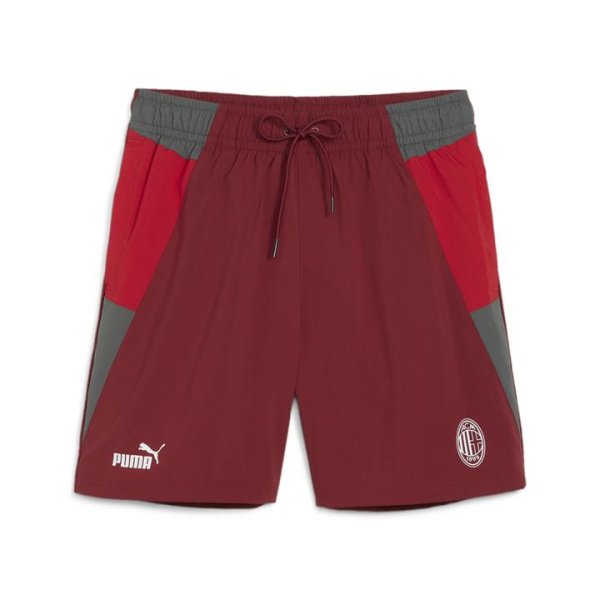 AC Milan Men's Woven Shorts in Team Regal Red/Fast Red/Cool Dark Gray, Size 2XL, Polyester by PUMA