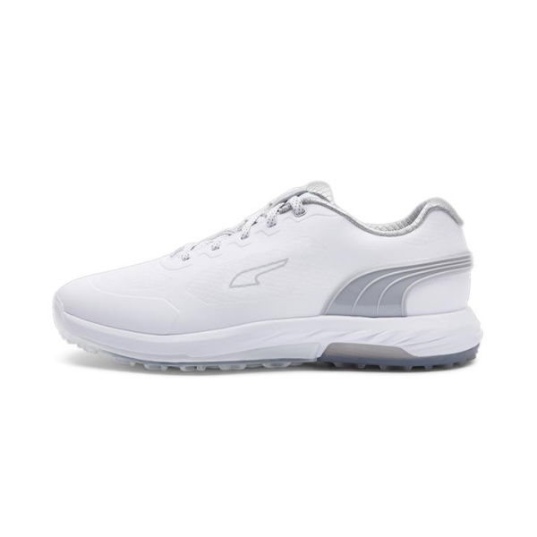 Alphacat Nitro Men's Golf Shoes in White/Flat Light Gray/Silver, Size 10, Synthetic by PUMA Shoes