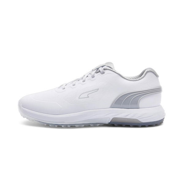 Alphacat Nitro Men's Golf Shoes in White/Flat Light Gray/Silver, Size 7, Synthetic by PUMA Shoes