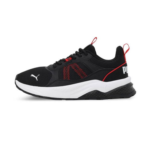 Anzarun 2.0 Trainers Youth Shoes in Black/For All Time Red/White, Size 5.5, Textile by PUMA Shoes