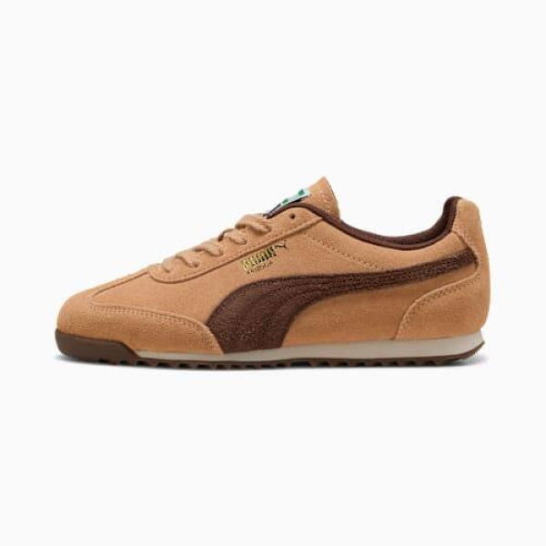 Arizona Suede Unisex Sneakers in Warm Beige/Chestnut Brown/Gold, Size 7, Synthetic by PUMA