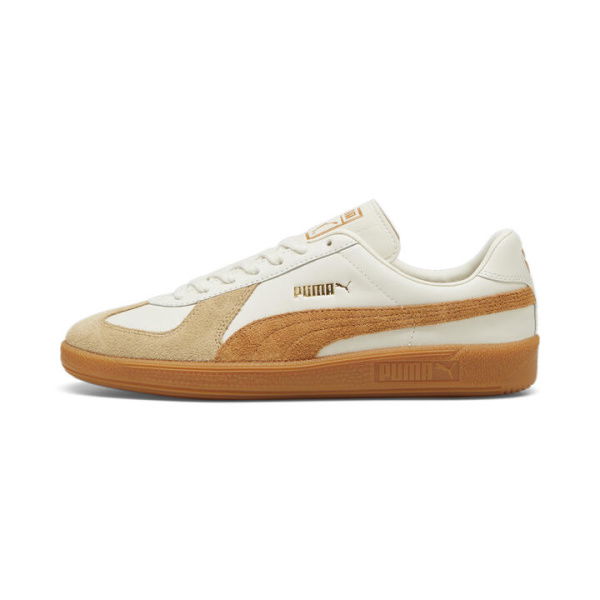 Army Trainer Unisex Sneakers in Alpine Snow/Caramel Latte, Size 12, Textile by PUMA Shoes