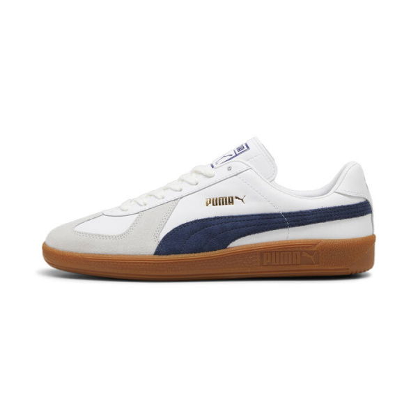 Army Trainer Unisex Sneakers in White/Club Navy, Size 10, Textile by PUMA Shoes