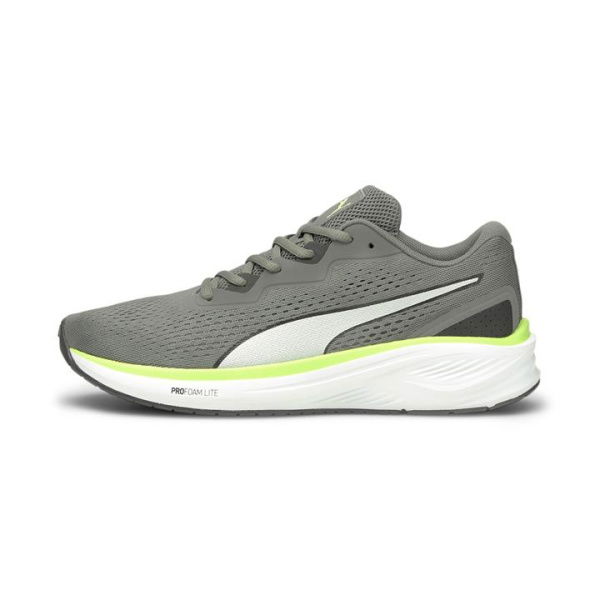 Aviator Unisex Running Shoes in Castlerock/Green Glare, Size 10 by PUMA Shoes