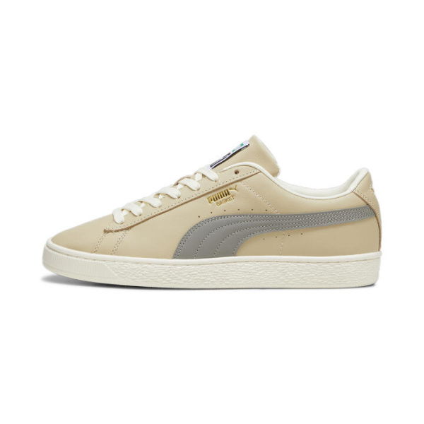 Basket Classic XXI Muted Unisex Sneakers in Putty/Stormy Slate/Gold, Size 4, Textile by PUMA