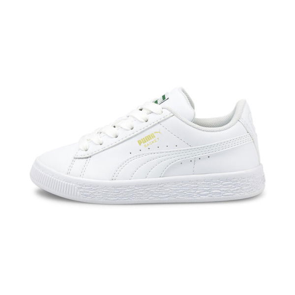 Basket Classic XXI Trainers Kids Shoes in White, Size 1, Textile by PUMA Shoes