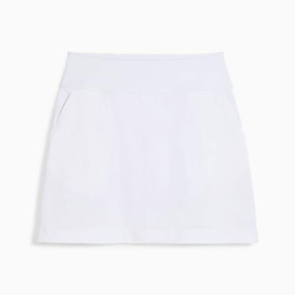 Blake 17.5 Women's Golf Skirt in White Glow, Size Medium by PUMA