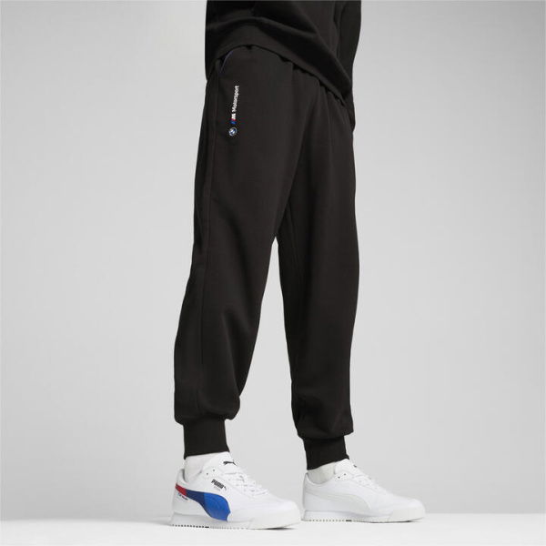 BMW M Motorsport ESS+ Men's Fleece Pants in Black, Size 2XL, Cotton by PUMA