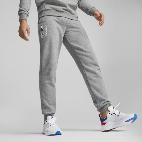 BMW M Motorsport ESS Men's Fleece Pants in Medium Gray Heather, Size 2XL, Cotton by PUMA