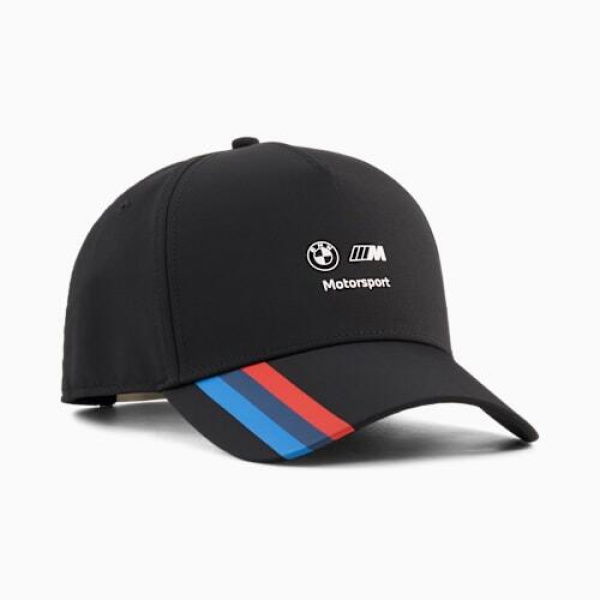 BMW M MOTORSPORT Fan Series Baseball Cap in Black, Polyester by PUMA