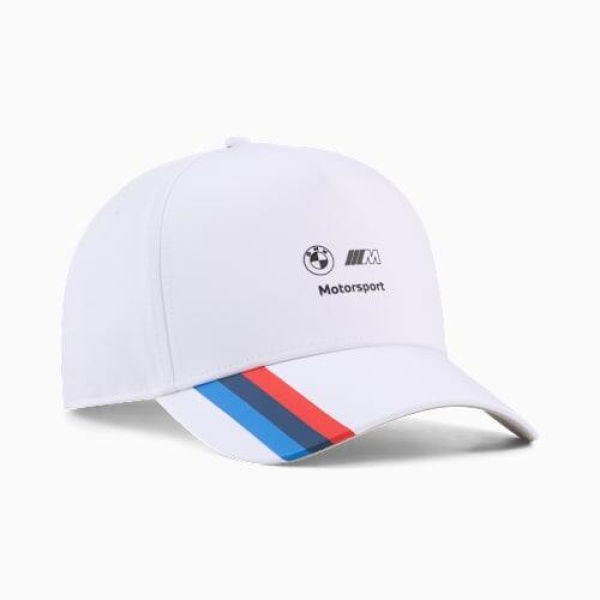 BMW M MOTORSPORT Fan Series Baseball Cap in White, Polyester by PUMA