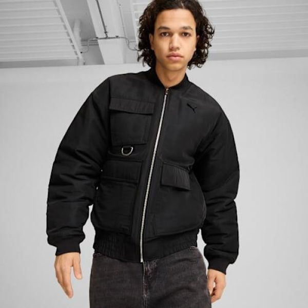 Bomber Jacket Unisex in Black, Size XS, Polyester by PUMA