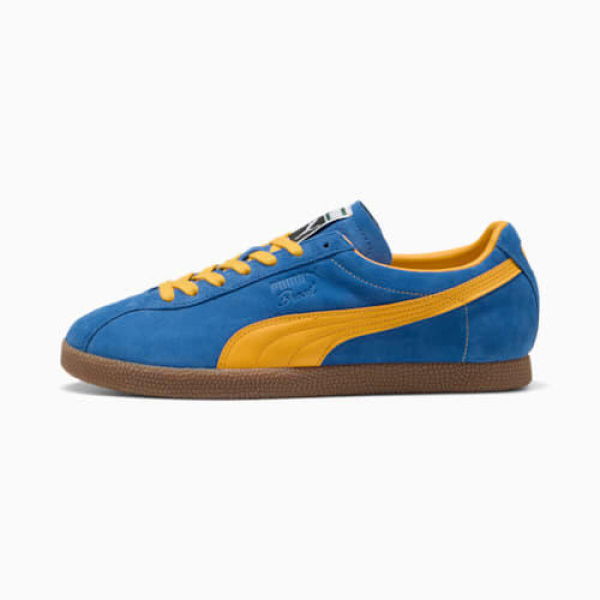 Brasil Unisex Sneakers in Vivid Blue/Tangerine, Size 4, Textile by PUMA Shoes