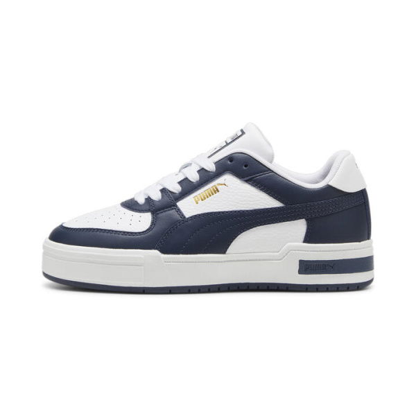 CA Pro Classic Unisex Sneakers in White/Club Navy/Team Gold, Size 10.5, Textile by PUMA Shoes