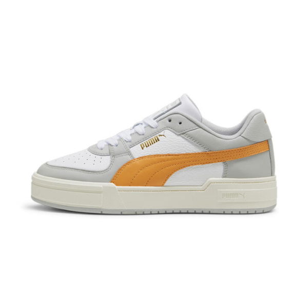 CA Pro Classic Unisex Sneakers in White/Cool Light Gray/Clementine, Size 5, Textile by PUMA Shoes