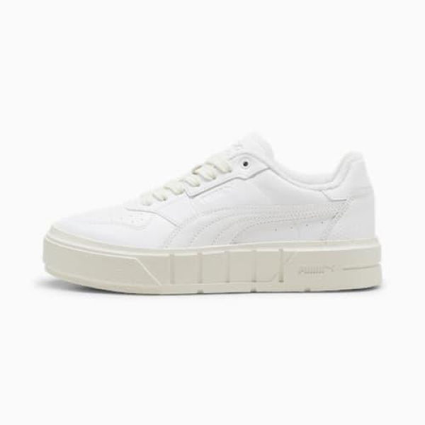 Cali Court Club 48 Women's Sneakers in White/Warm White, Size 11, Textile by PUMA Shoes