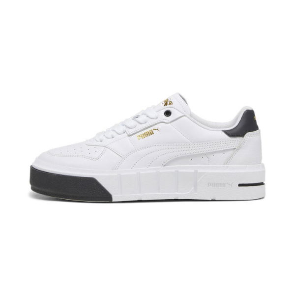 Cali Court Leather Women's Sneakers in White/Black, Size 10.5 by PUMA