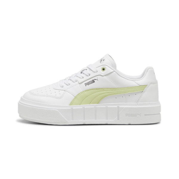 Cali Court Leather Women's Sneakers in White/Cool Cucumber, Size 10 by PUMA