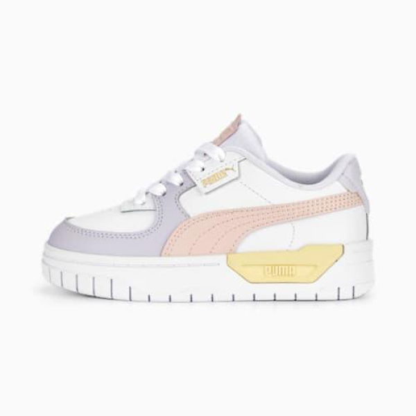 Cali Dream Pastel Sneakers Kids in White/Rose Dust/Light Straw, Size 2, Rubber by PUMA