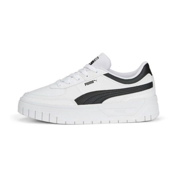 Cali Dream Women's Leather Sneakers in White/Black, Size 11, Textile by PUMA