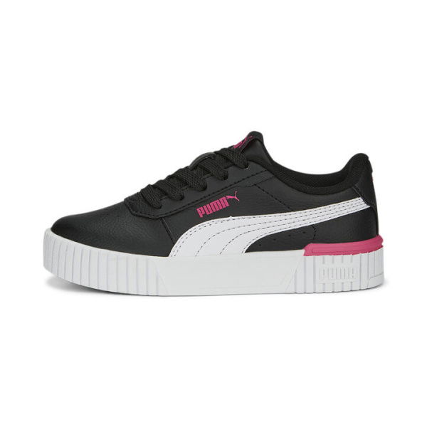 Carina 2.0 Sneakers Kids in Black/White/Glowing Pink, Size 1 by PUMA Shoes