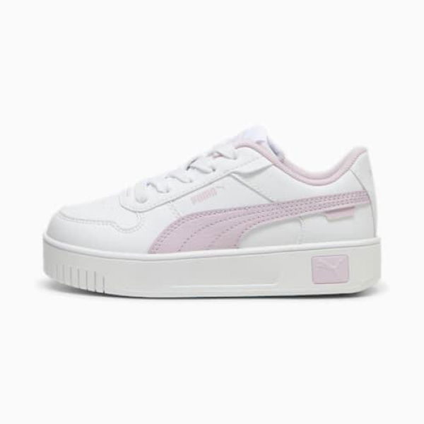 Carina Street Sneakers Kids in White/Grape Mist, Size 2, Textile by PUMA Shoes