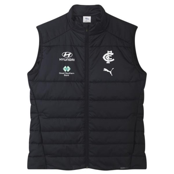Carlton Football Club 2024 Menâ€™s Team Vest in Dark Navy/Cfc, Size Small, Polyester by PUMA