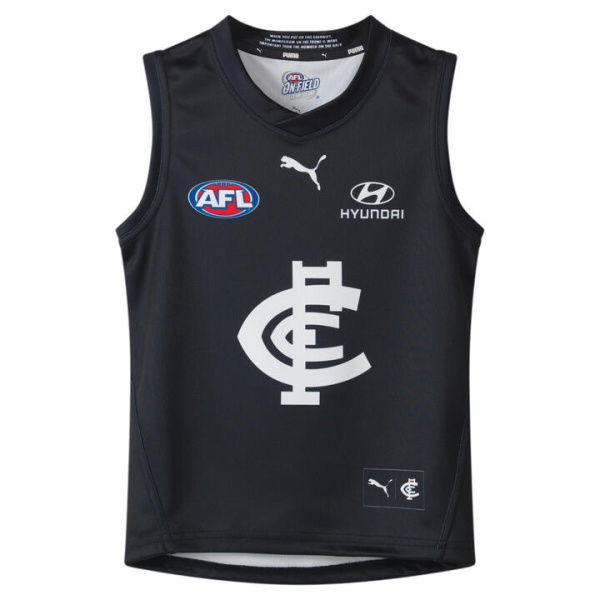 Carlton Football Club 2024 Replica HOME Kids Guernsey in Dark Navy/White/Cfc, Size 2T by PUMA