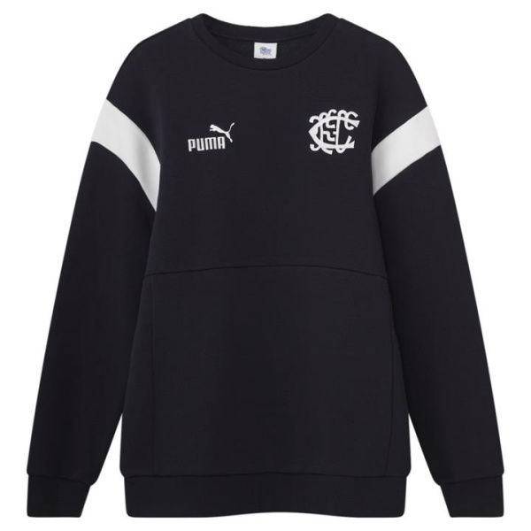 Carlton Football Club 2024 Unisex Heritage Crew Top in Dark Navy/White/Cfc, Size 3XL, Cotton/Polyester by PUMA