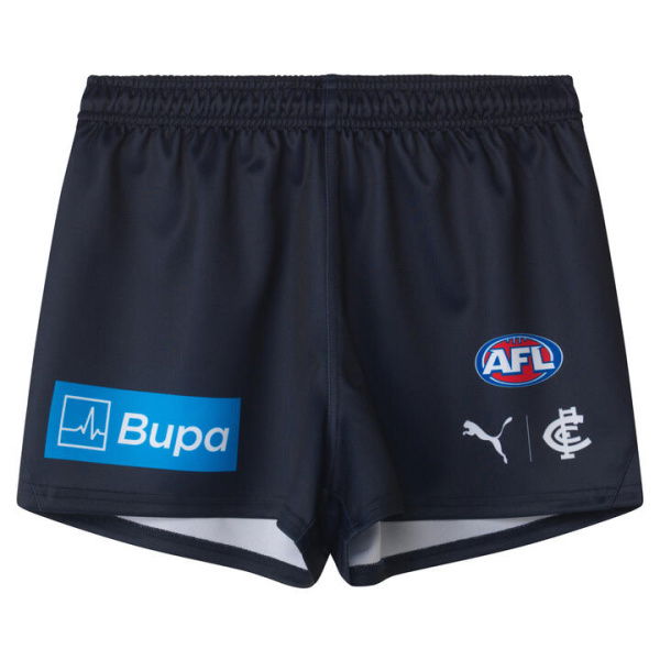 Carlton Football Club 2025 Men's Replica Home Shorts in Dark Navy/White/Cfc Home, Size Large by PUMA