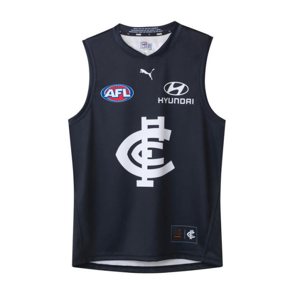 Carlton Football Club 2025 Women's Replica Home Guernsey in Dark Navy/White/Cfc, Size XS by PUMA