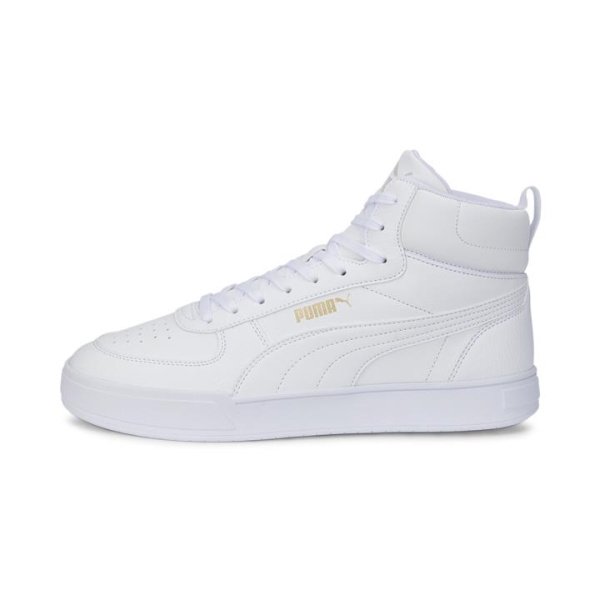 Caven Mid Boot Unisex Sneakers in White/Team Gold, Size 13, Textile by PUMA