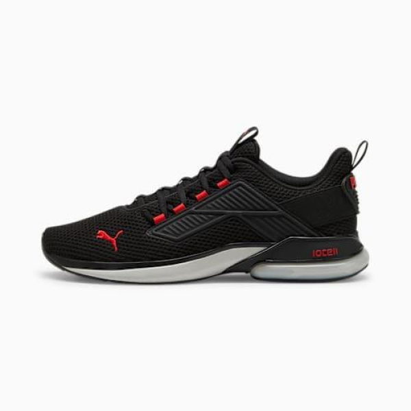 Cell Rapid Unisex Running Shoes in Black/For All Time Red/Cool Light Gray, Size 9.5, Synthetic by PUMA Shoes