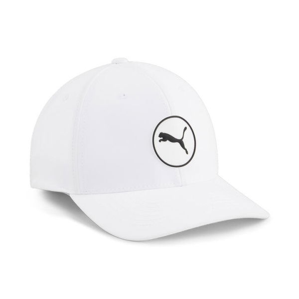 Circle Cat Tech Golf Cap in White Glow, Polyester by PUMA