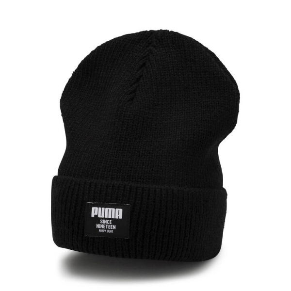 Classic Ribbed Beanie in Black, Acrylic by PUMA