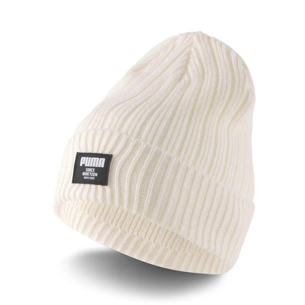 Classic Ribbed Beanie in Ivory Glow, Acrylic by PUMA